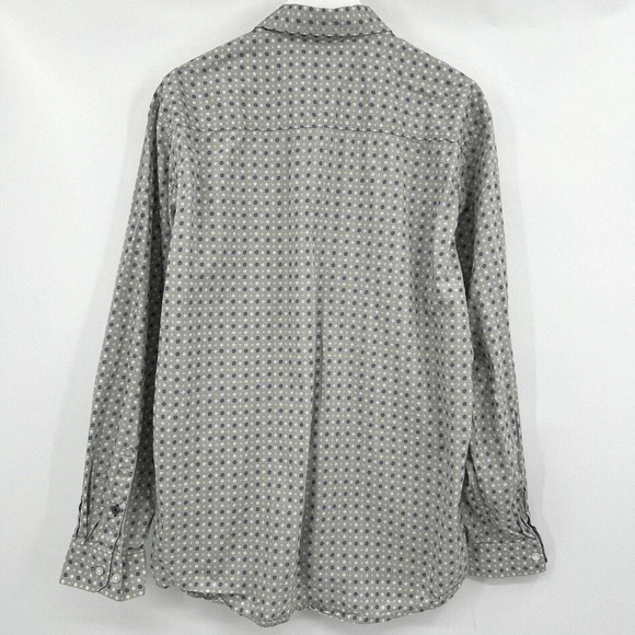 Cinch Long Sleeve Shirt Button Down 100% Cotton Pocket Logo Circle Print Men’s L - Picture 4 of 8